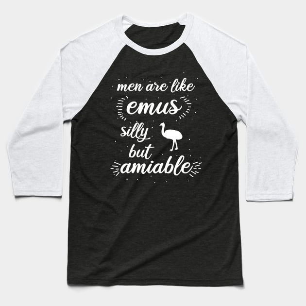 Men Emu Saying Western Australia Lover Baseball T-Shirt by FindYourFavouriteDesign